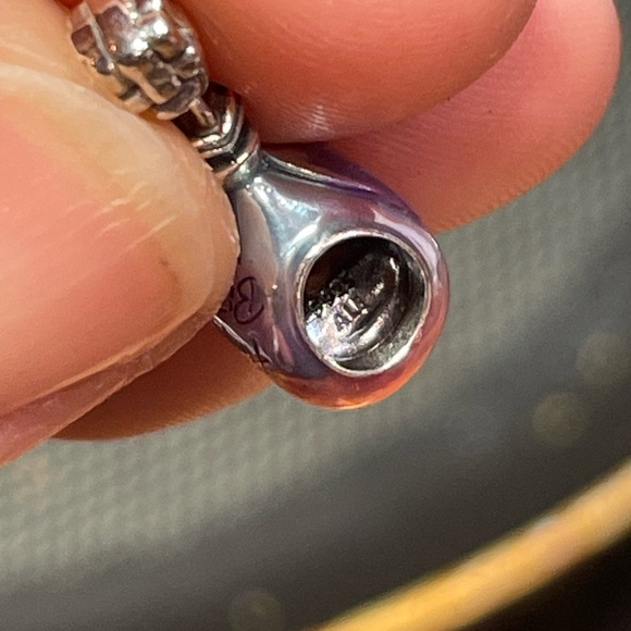 New Authentic Pandora Happy Birthday Purple Hot air balloon dangle charm - Picture 8 of 9